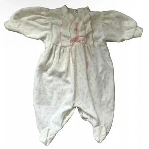 Vintage Mother Care Footed Pajamas Size 0-3 Months